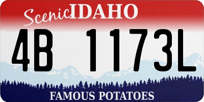 ID license plate 4B1173L