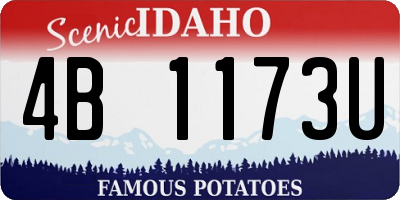 ID license plate 4B1173U