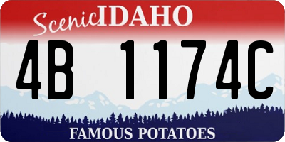 ID license plate 4B1174C