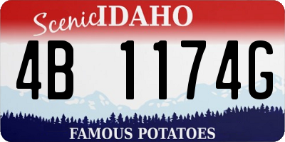 ID license plate 4B1174G