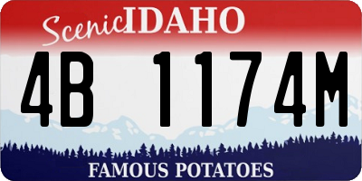 ID license plate 4B1174M