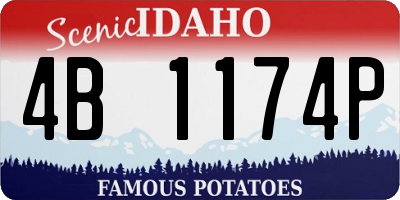 ID license plate 4B1174P