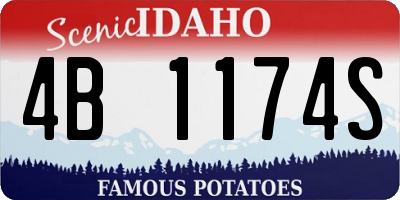 ID license plate 4B1174S