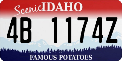 ID license plate 4B1174Z