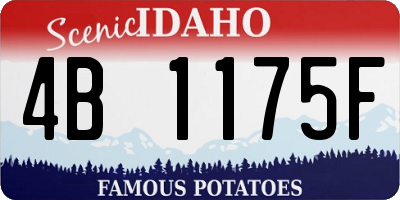 ID license plate 4B1175F