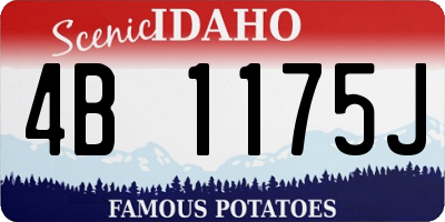 ID license plate 4B1175J