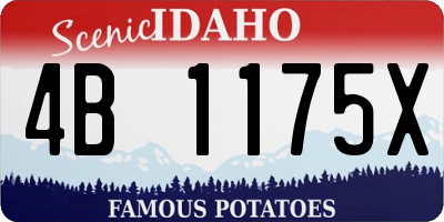 ID license plate 4B1175X