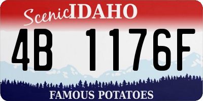 ID license plate 4B1176F