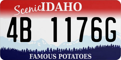 ID license plate 4B1176G