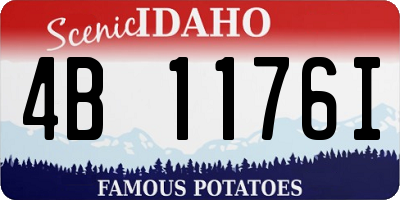 ID license plate 4B1176I