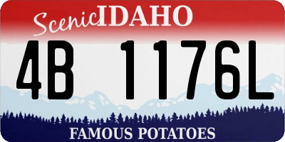 ID license plate 4B1176L