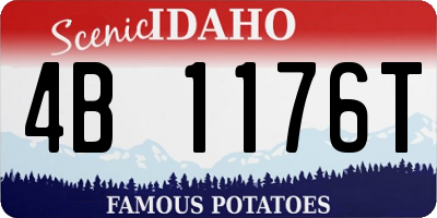 ID license plate 4B1176T