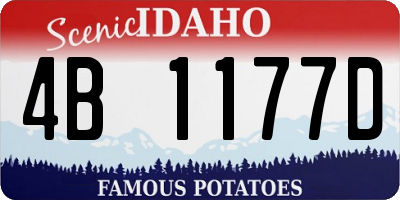 ID license plate 4B1177D