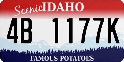 ID license plate 4B1177K