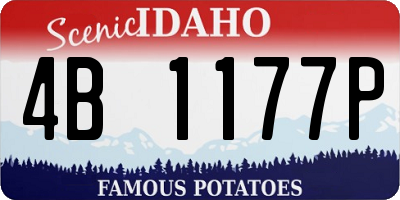 ID license plate 4B1177P