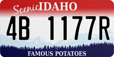 ID license plate 4B1177R