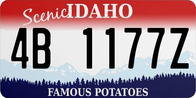 ID license plate 4B1177Z