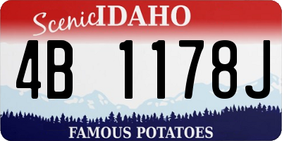 ID license plate 4B1178J