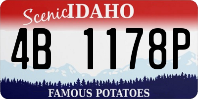 ID license plate 4B1178P