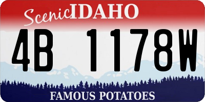 ID license plate 4B1178W