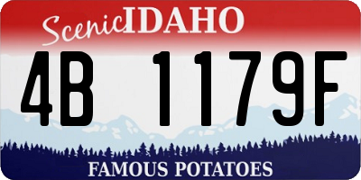 ID license plate 4B1179F