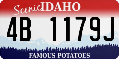 ID license plate 4B1179J