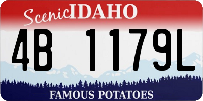 ID license plate 4B1179L