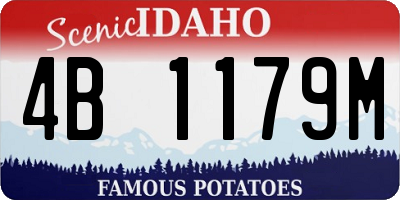 ID license plate 4B1179M