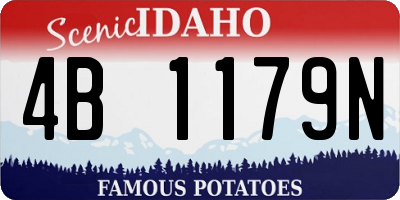 ID license plate 4B1179N