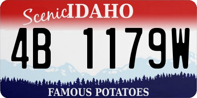 ID license plate 4B1179W