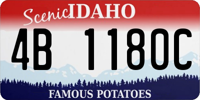 ID license plate 4B1180C
