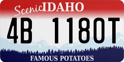 ID license plate 4B1180T