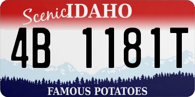 ID license plate 4B1181T