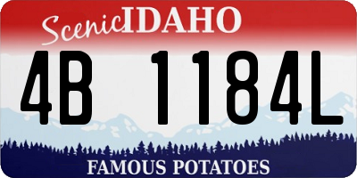 ID license plate 4B1184L