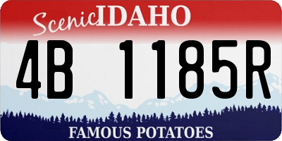 ID license plate 4B1185R
