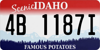 ID license plate 4B1187I