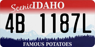ID license plate 4B1187L
