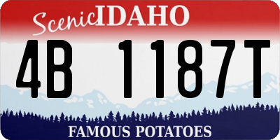 ID license plate 4B1187T