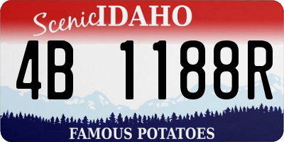 ID license plate 4B1188R