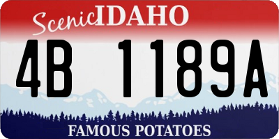 ID license plate 4B1189A