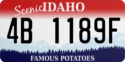ID license plate 4B1189F