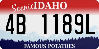 ID license plate 4B1189L