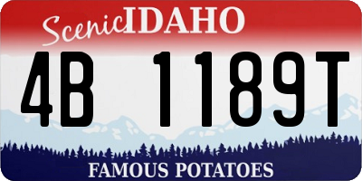 ID license plate 4B1189T