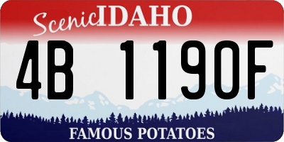 ID license plate 4B1190F