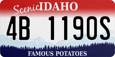 ID license plate 4B1190S