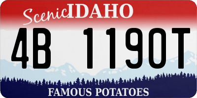 ID license plate 4B1190T