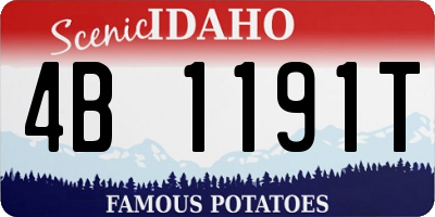 ID license plate 4B1191T