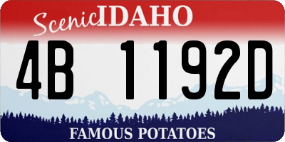 ID license plate 4B1192D