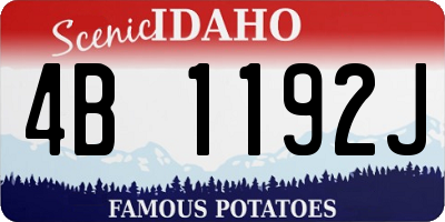 ID license plate 4B1192J