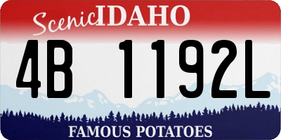 ID license plate 4B1192L